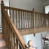 Timber staircase with balustrade